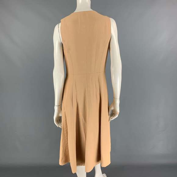 RALPH LAUREN Collection Beige Acetate Blend Snaps Dress - Picture 4 of 7